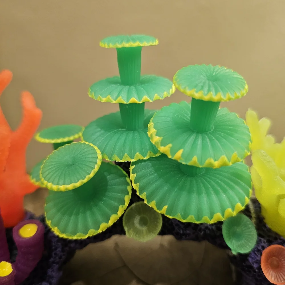 Top Fin Glow Sea Anemone Cave Aquarium Ornament
